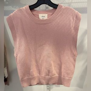 Aritzia Wilfred pink sweater vest